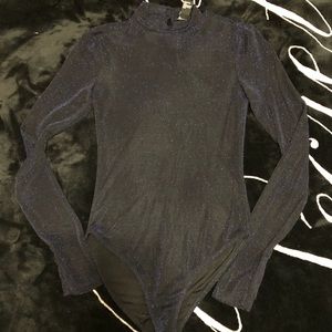 Black and Blue Sparkle Bodysuit